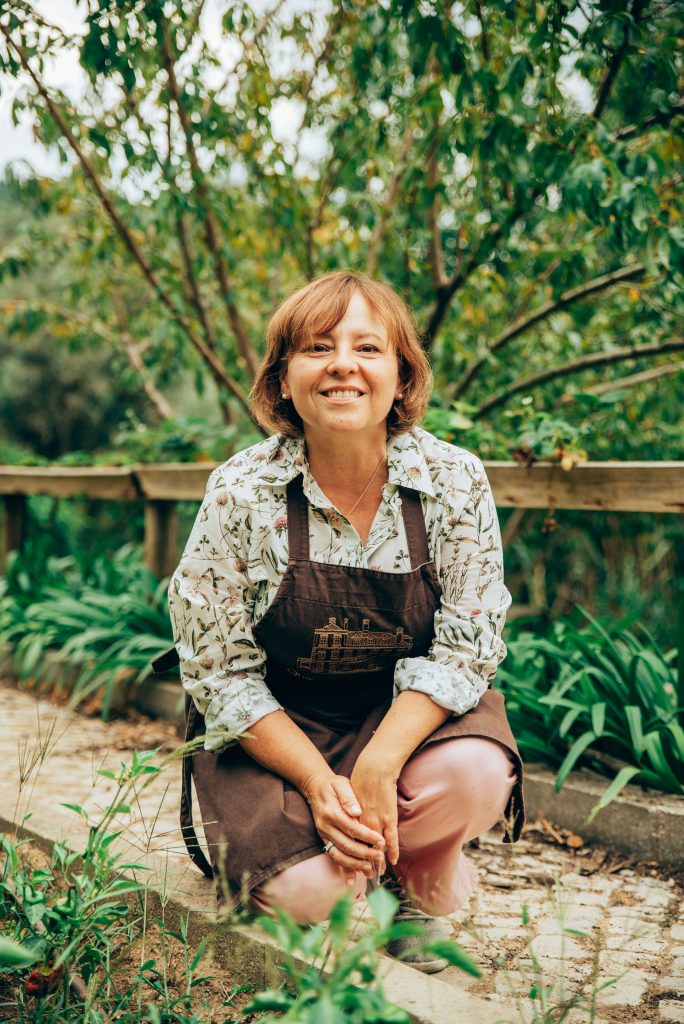 Emily in a vegetable garden