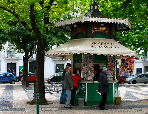 a kiosk in Lisbon
